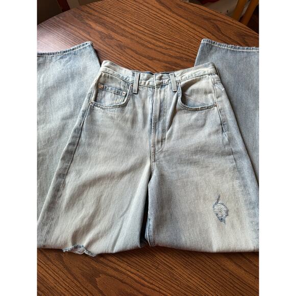 Edwin Kayla light wash jeans wide leg size 25 - Picture 8 of 12